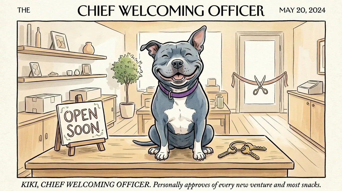 The Grand Opening — Kiki, Chief Welcoming Officer — startup and business setup in Tucson and Arizona
